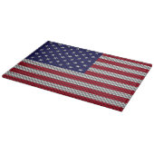 Amerikaanse vlag op koolstofvezel zoals afdrukken snijplank (Hoek)