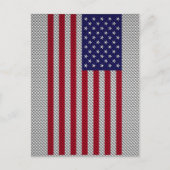 Amerikaanse vlag op koolstofvezelstijldecor briefkaart (Voorkant)