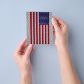 Amerikaanse vlag op koolstofvezelstijldecor flyer (Hand)
