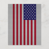 Amerikaanse vlag op koolstofvezelstijldecor flyer (Voorkant)