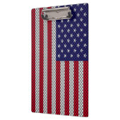 Amerikaanse vlag op koolstofvezelstijldecor klembord (Links)