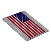Amerikaanse vlag op koolstofvezelstijldecor notitieboek (Rechterzijde)