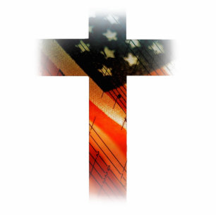 Amerikaanse vlag op kruismagneet fotobeeldje magneet