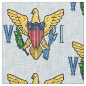Amerikaanse vlag op Maagdeneiland Stof (Close Up)