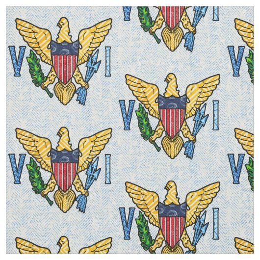 Amerikaanse vlag op Maagdeneiland Stof (Swatch)