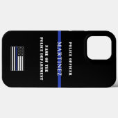 Amerikaanse vlag op maat van de Thin Blue Line Pol Case-Mate iPhone Case (Achterkant (horizontaal))