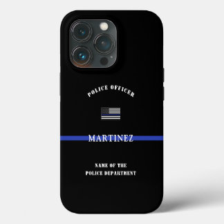Amerikaanse vlag op maat van de Thin Blue Line Pol iPhone 13 Pro Hoesje