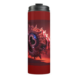 Amerikaanse vlag op Mandelbrot Tube Thermosbeker