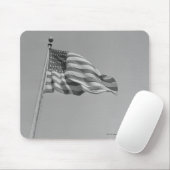 Amerikaanse vlag op mast muismat (Met muis)