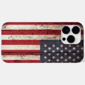 Amerikaanse vlag op oude houten korrel Case-Mate iPhone case (Achterkant (horizontaal))