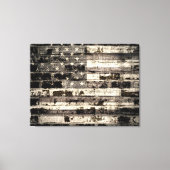 Amerikaanse vlag op oude muur 2 canvas afdruk (Voorkant)