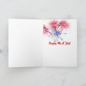 Amerikaanse vlag op roestig hoefijzer kaart (Binnen)