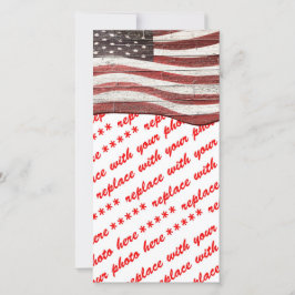 Amerikaanse vlag op roestvrijhout