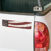 Amerikaanse vlag op roestvrijhout bumpersticker (Op Truck)
