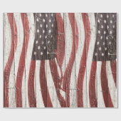 Amerikaanse vlag op roestvrijhout cadeaupapier (Vlak)