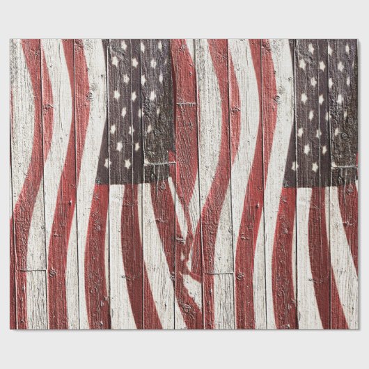 Amerikaanse vlag op roestvrijhout cadeaupapier (Vlak)