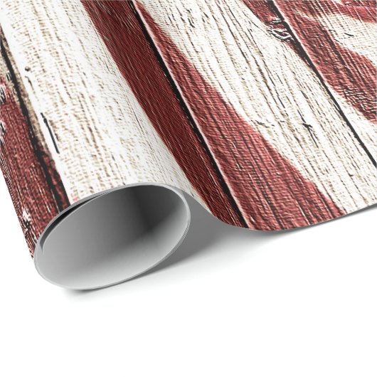 Amerikaanse vlag op roestvrijhout cadeaupapier (Rol Hoek)