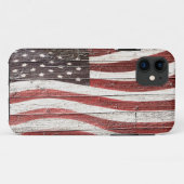 Amerikaanse vlag op roestvrijhout Case-Mate iPhone case (Achterkant (horizontaal))