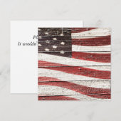 Amerikaanse vlag op roestvrijhout kaart (Voorkant / Achterkant)