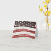 Amerikaanse vlag op roestvrijhout kaart (Gele Bloem)