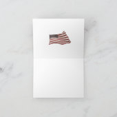 Amerikaanse vlag op roestvrijhout kaart (Binnen)