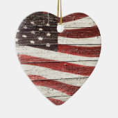Amerikaanse vlag op roestvrijhout keramisch ornament (Rechts)