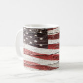 Amerikaanse vlag op roestvrijhout koffiemok (Voorkant links)