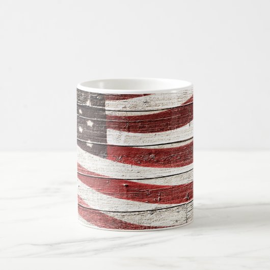 Amerikaanse vlag op roestvrijhout koffiemok (Center)