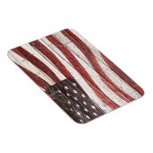 Amerikaanse vlag op roestvrijhout magneet (Rechterzijde)