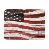 Amerikaanse vlag op roestvrijhout magneet (Horizontaal)