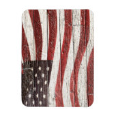 Amerikaanse vlag op roestvrijhout magneet (Verticaal)