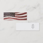 Amerikaanse vlag op roestvrijhout mini visitekaartje (Voorkant / Achterkant)