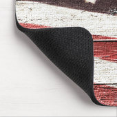 Amerikaanse vlag op roestvrijhout muismat (Hoek)