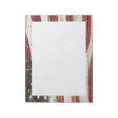 Amerikaanse vlag op roestvrijhout notitieblok (Linkerzijde)