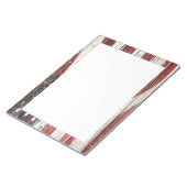 Amerikaanse vlag op roestvrijhout notitieblok (Schuin)