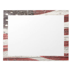 Amerikaanse vlag op roestvrijhout notitieblok