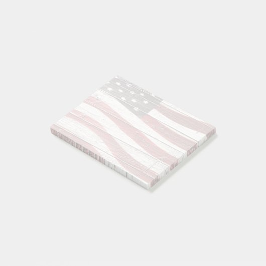 Amerikaanse vlag op roestvrijhout post-it® notes (Schuin)