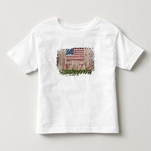 Amerikaanse vlag op schuur geschilderd kinder shirts