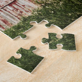 Amerikaanse vlag op schuur geschilderd legpuzzel (Zijkant)