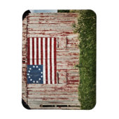Amerikaanse vlag op schuur geschilderd magneet (Verticaal)