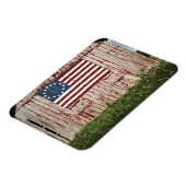 Amerikaanse vlag op schuur geschilderd magneet (Linkerzijde)