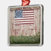 Amerikaanse vlag op schuur geschilderd metalen ornament (Links)