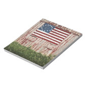 Amerikaanse vlag op schuur geschilderd notitieblok (Linkerzijde)