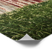 Amerikaanse vlag op schuur geschilderd poster (Hoek)