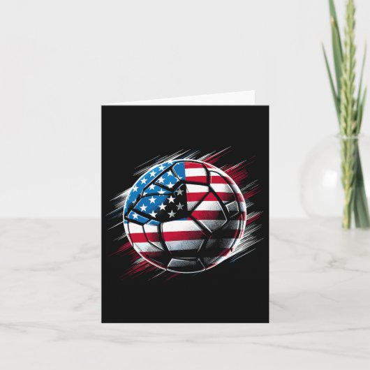 Amerikaanse vlag op Voetbal Kaart (Voorkant)
