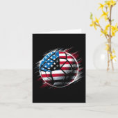 Amerikaanse vlag op Voetbal Kaart (Gele Bloem)