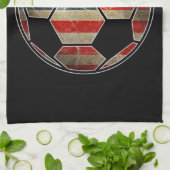 Amerikaanse vlag op Voetbal - Voetbal vlag Theedoek (Gevouwen)