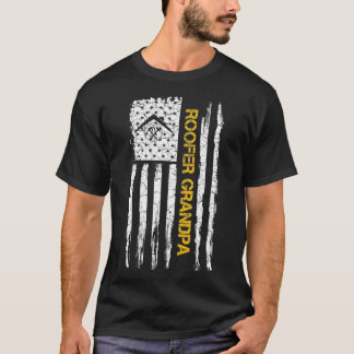  Amerikaanse vlag - opa - dakpannen Silhouette T-shirt