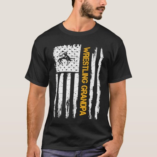 -Amerikaanse vlag: Opa Silhouette T-shirt (Voorkant)