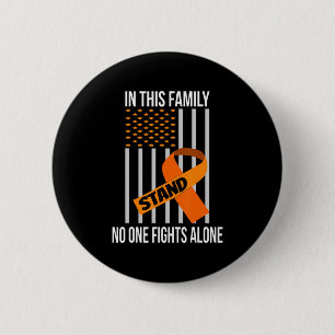 Amerikaanse vlag Oranje lintproducten - bewustword Ronde Button 5,7 Cm
